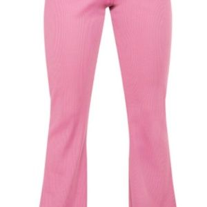 Bandage Ribbed Flare Pants